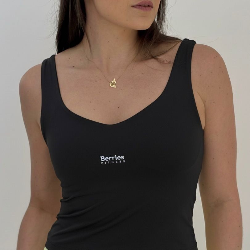 Regata cropped Brisa - Preto