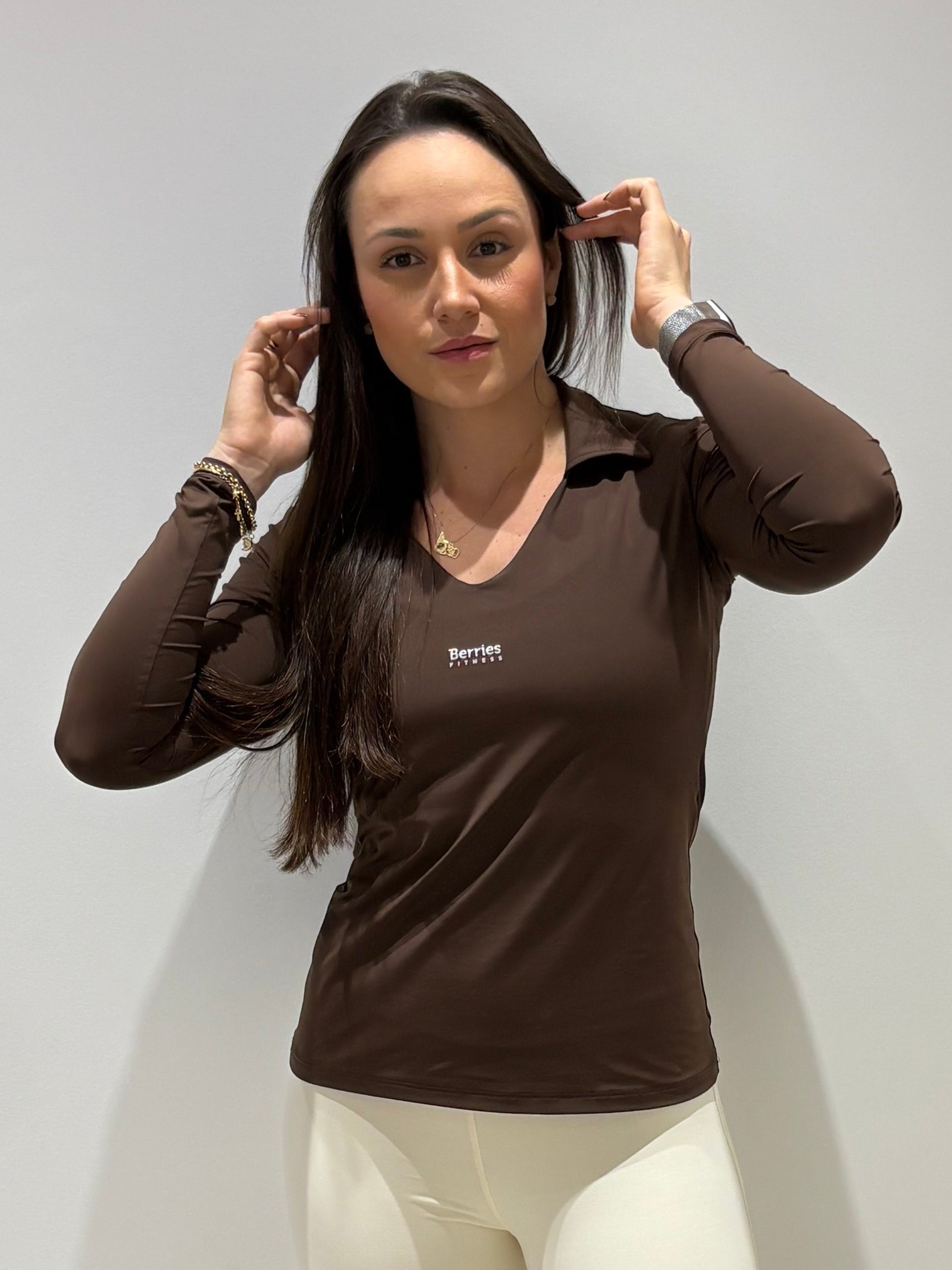 Blusa UV - Cora - Café