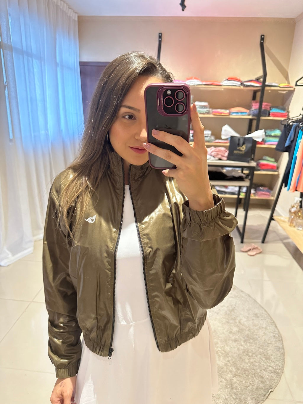 Bomber corta vento Cloe - Verde militar