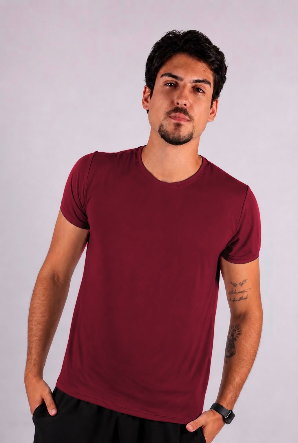 T-shirt Masculina Borgonha